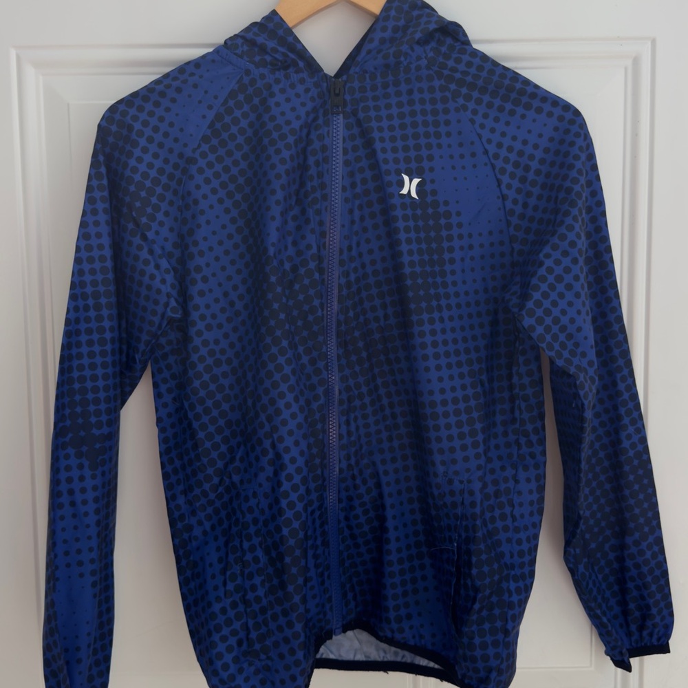 Hurley Blue and Black Windbreaker Jacket